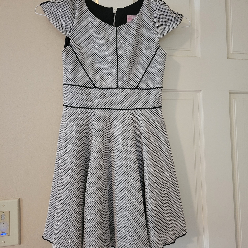 Zoe Ltd Monochrome Houndstooth Dress